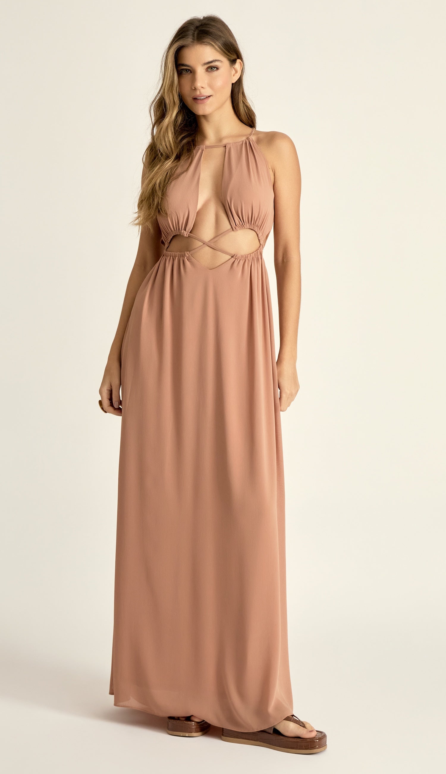 Vestido Micaela Caramelo