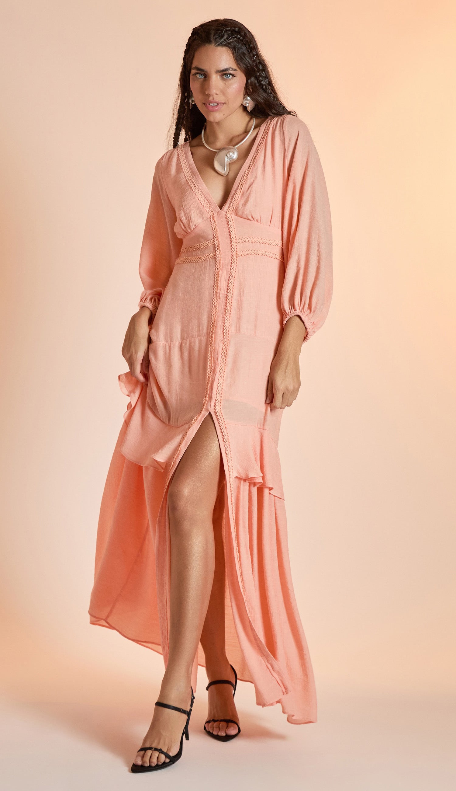 Vestido Nataly Pêssego