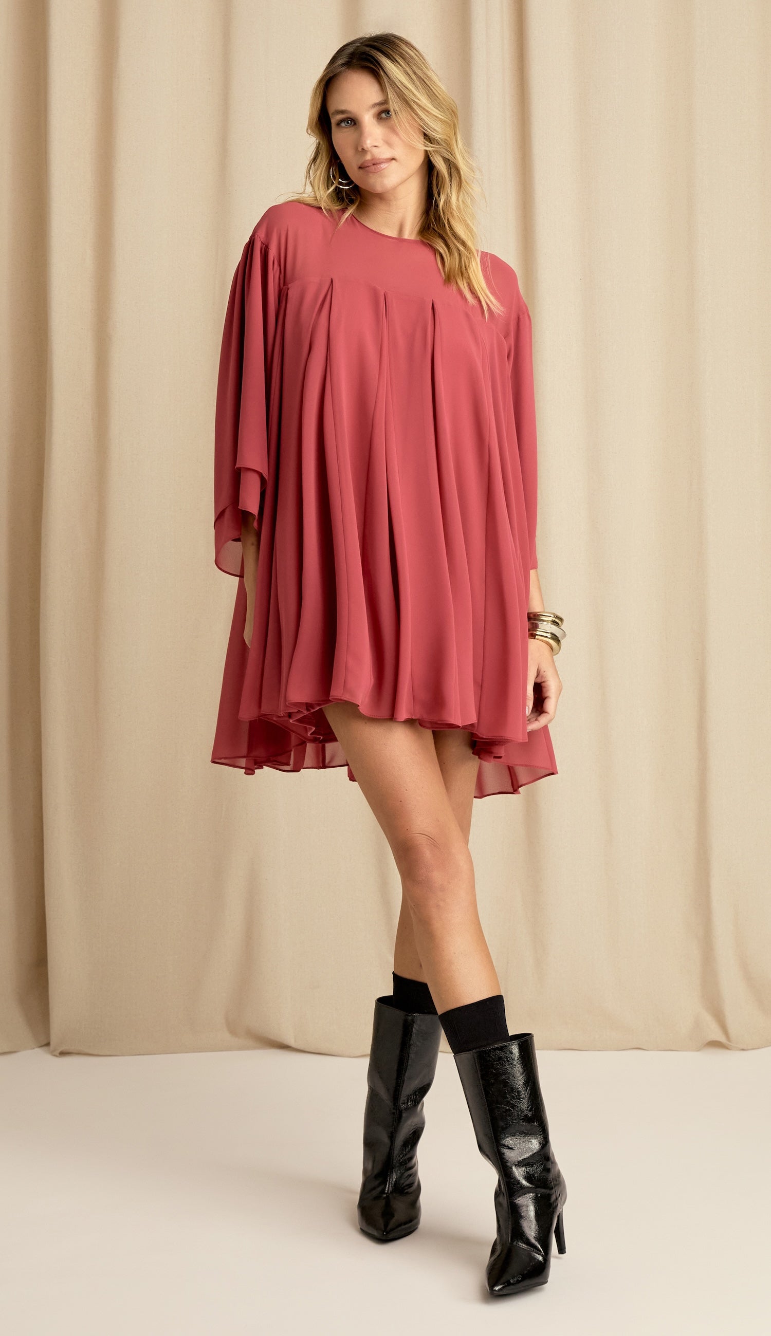 Vestido Elma Framboesa