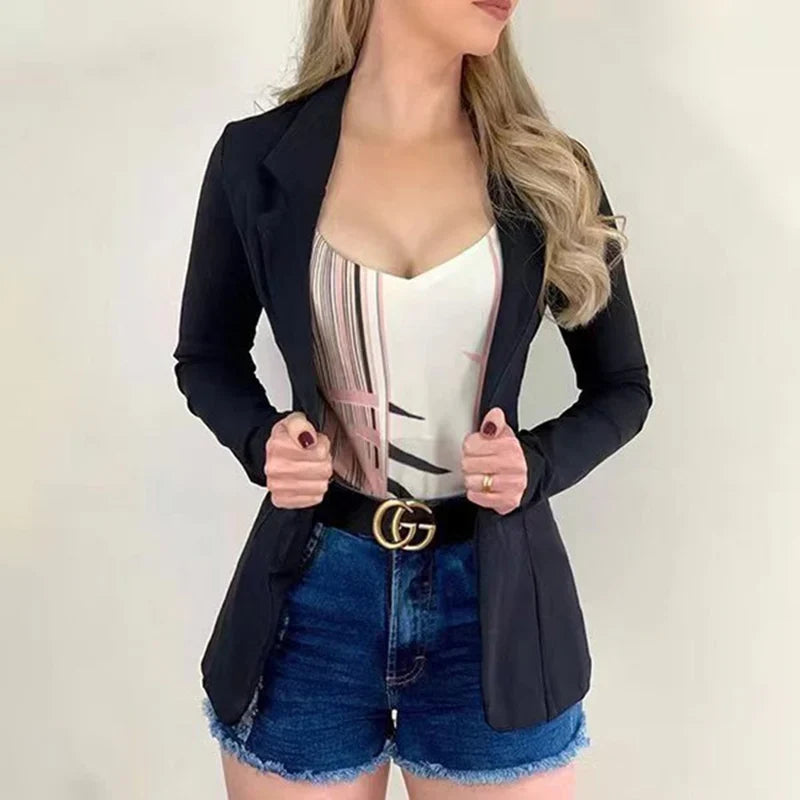 Blazer Feminino Alfaiataria com Bolsos