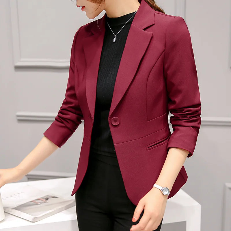 Blazer Feminino Slim Manga Longa