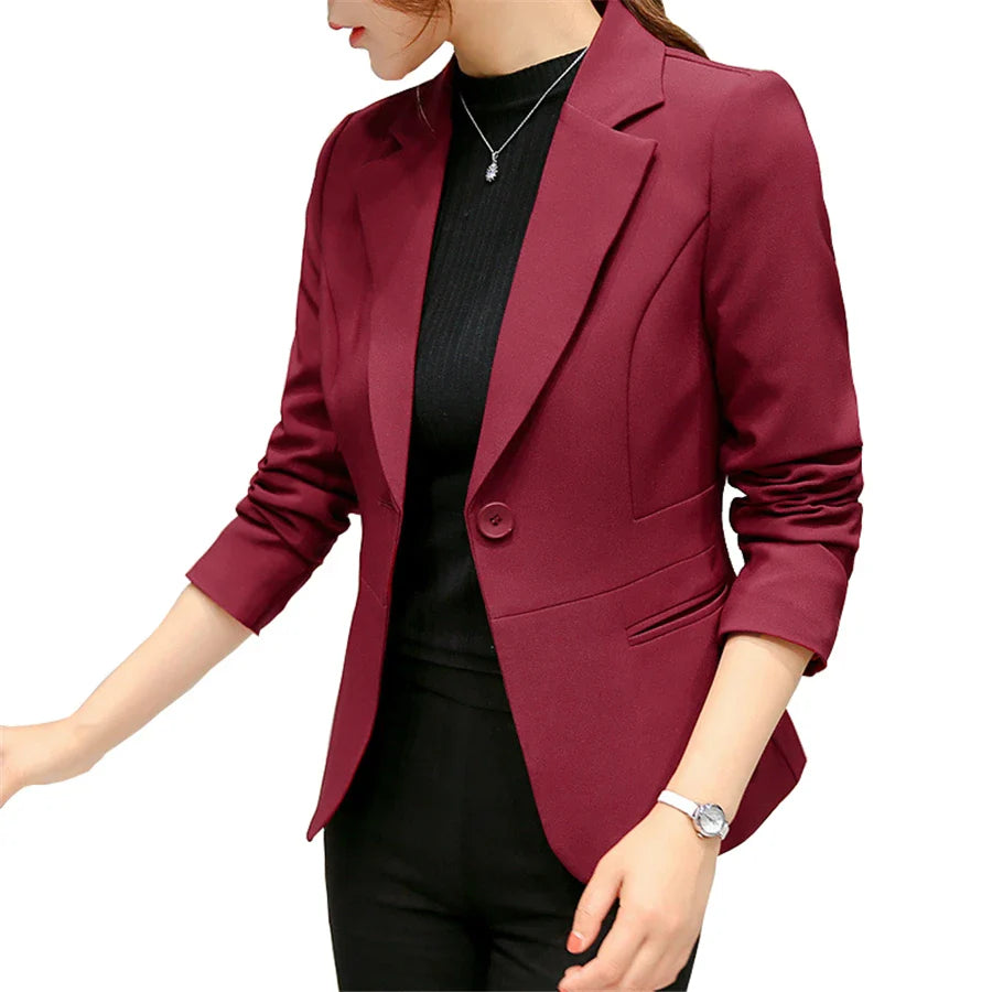 Blazer Feminino Slim Manga Longa