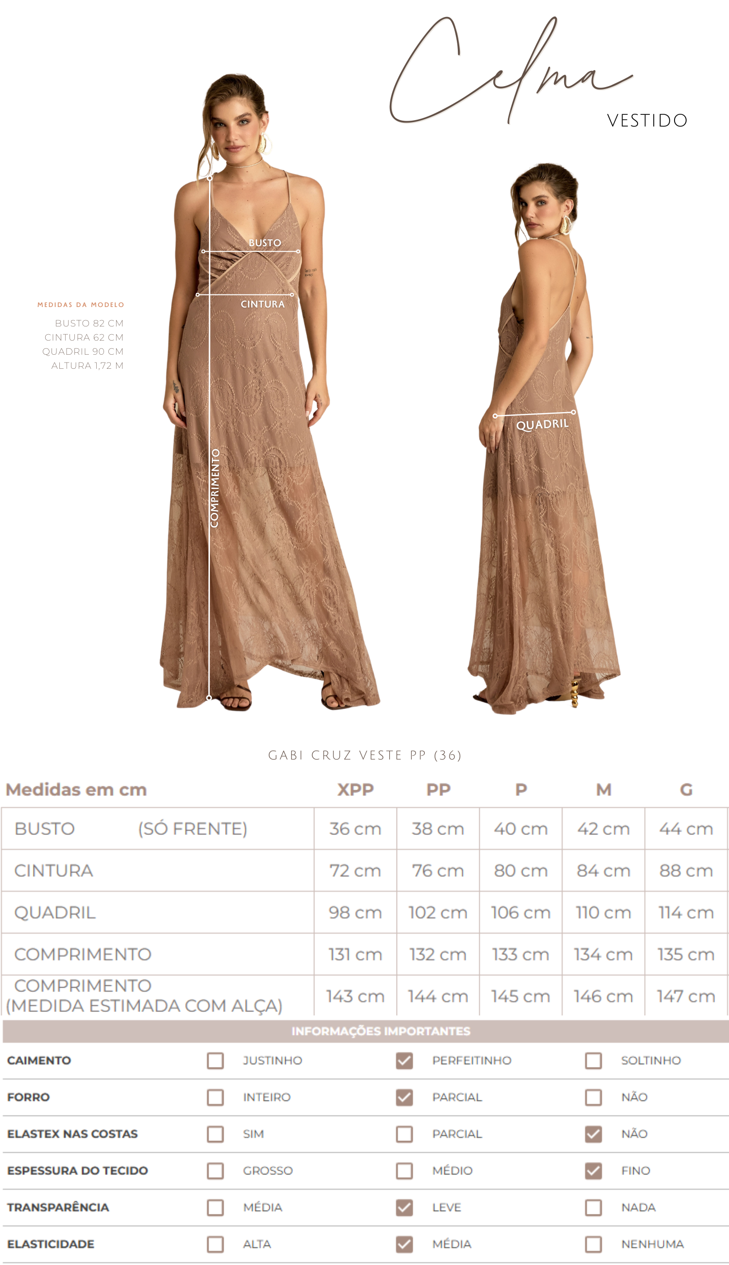 Vestido Celma Mocha