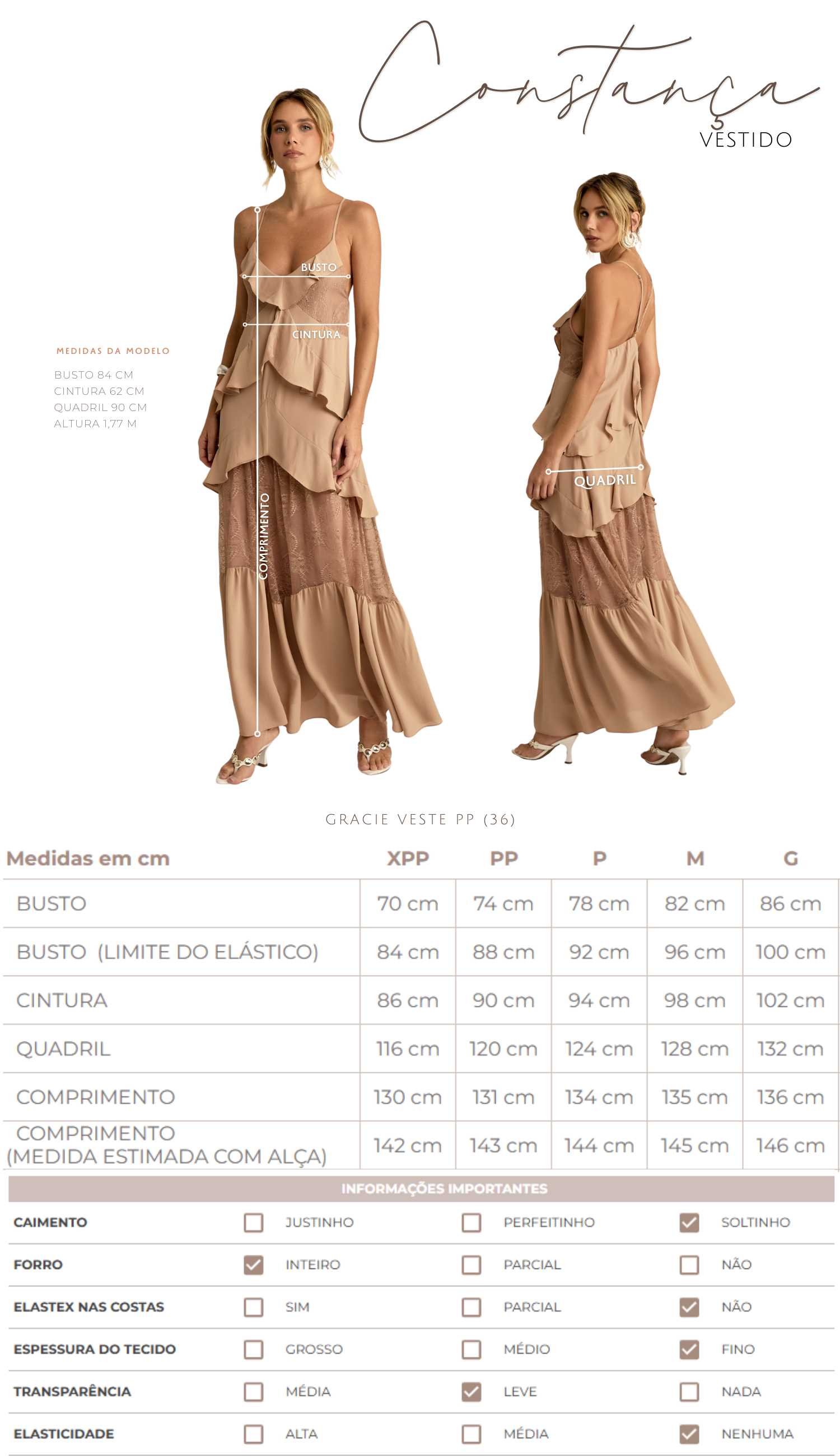 Vestido Constança Mocha