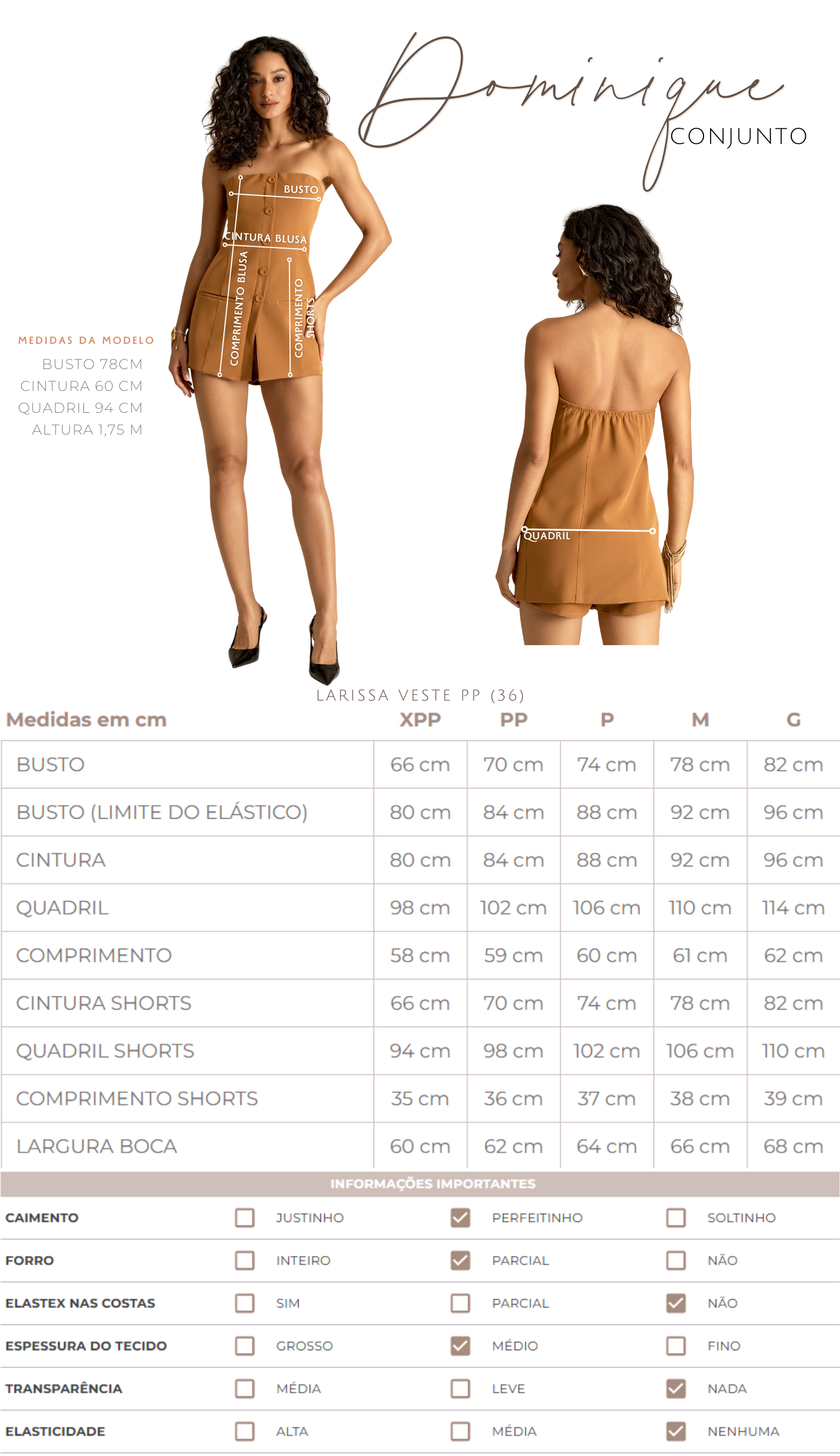 Conjunto Dominique Mocha