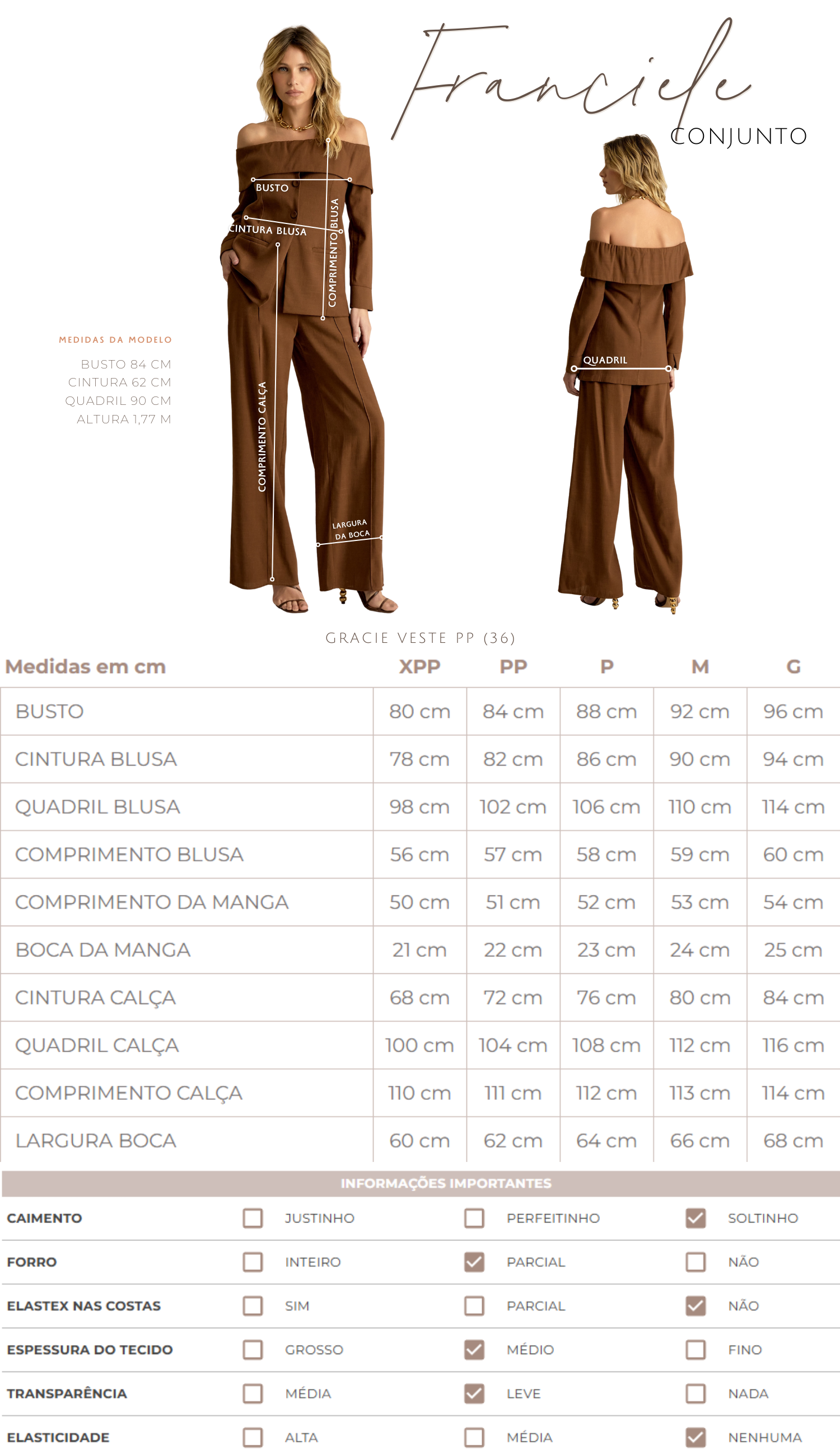 Conjunto Franciele Café