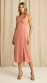 Vestido Iana Marsala Coral