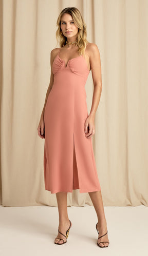 Vestido Iana Marsala Coral