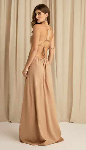 Vestido Oasis Caramelo