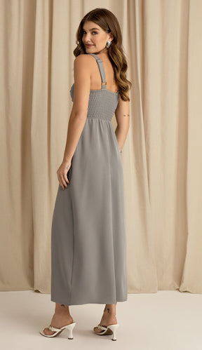 Vestido Eillen Cinza