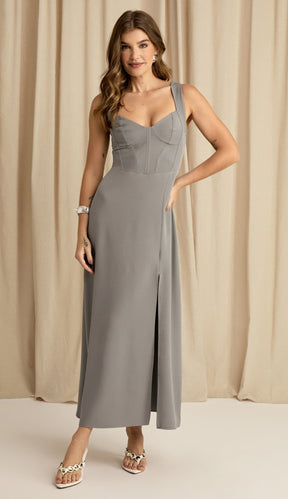 Vestido Eillen Cinza