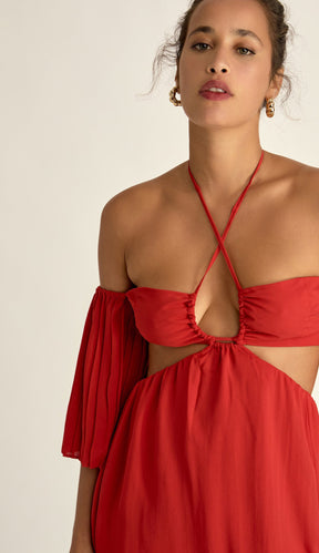 Vestido Aline Cereja