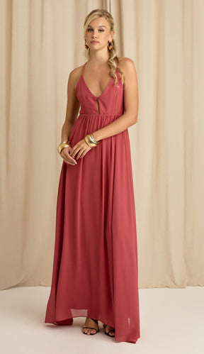 Vestido Demi Marsala