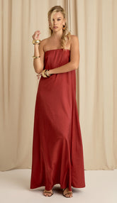 Vestido Eduarda Cereja