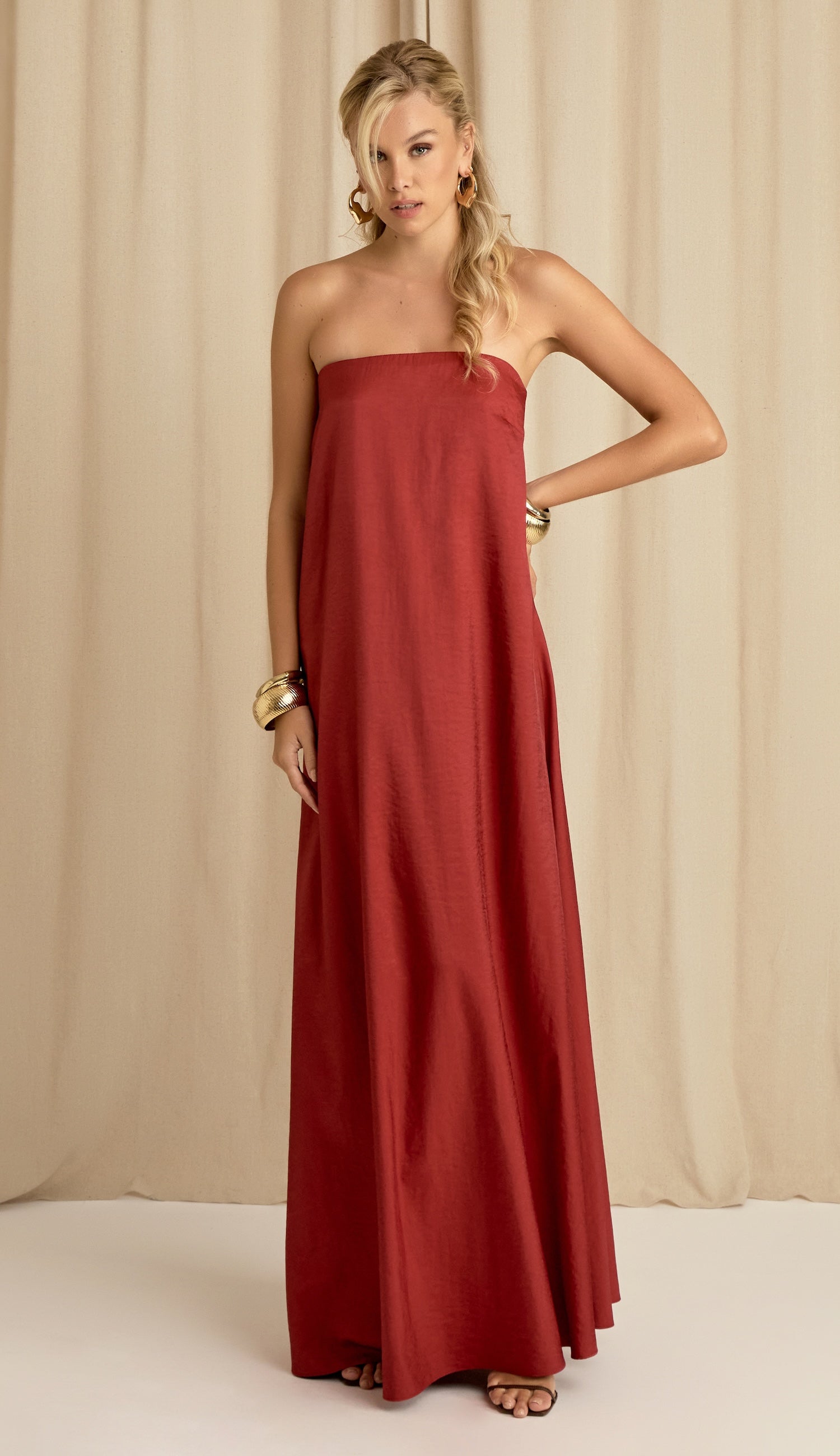 Vestido Eduarda Cereja