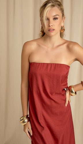 Vestido Eduarda Cereja