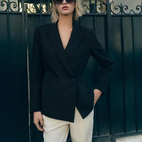 Blazer Feminino Alfaiataria Preto