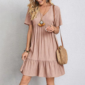 Vestido Feminino Midi Manga Babado