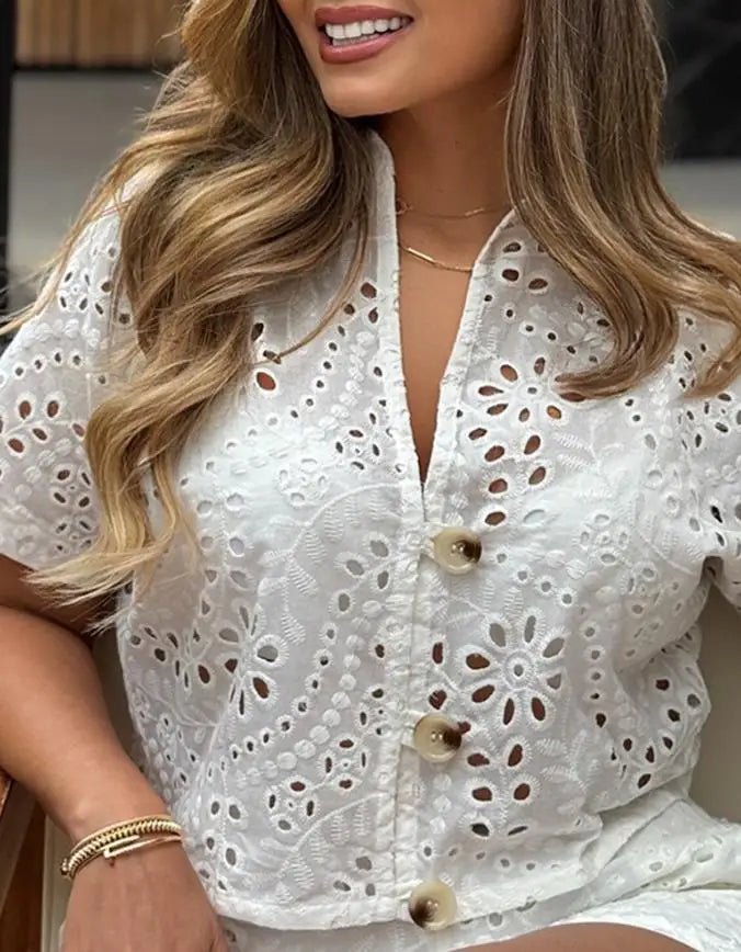 Conjunto Feminino Shorts e Blusa Gabily