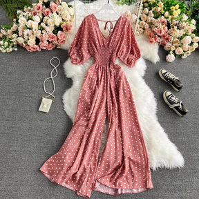 Macacão Feminino com Decote em V Cintura Fina