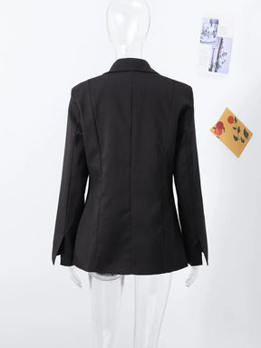 Blazer Feminino Lapela um Botão