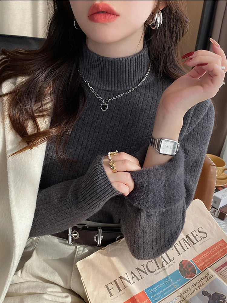 Casaco Feminino com Forro de Veludo Engrossado