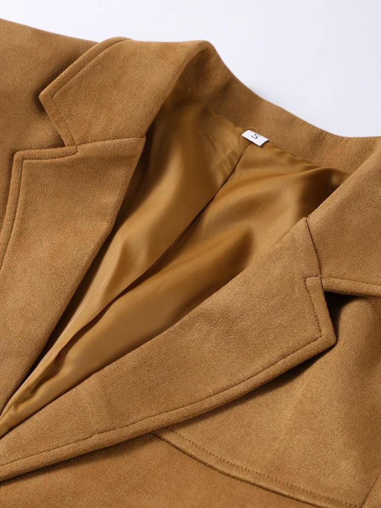 Jaqueta de Couro de Camurça Feminina Verona