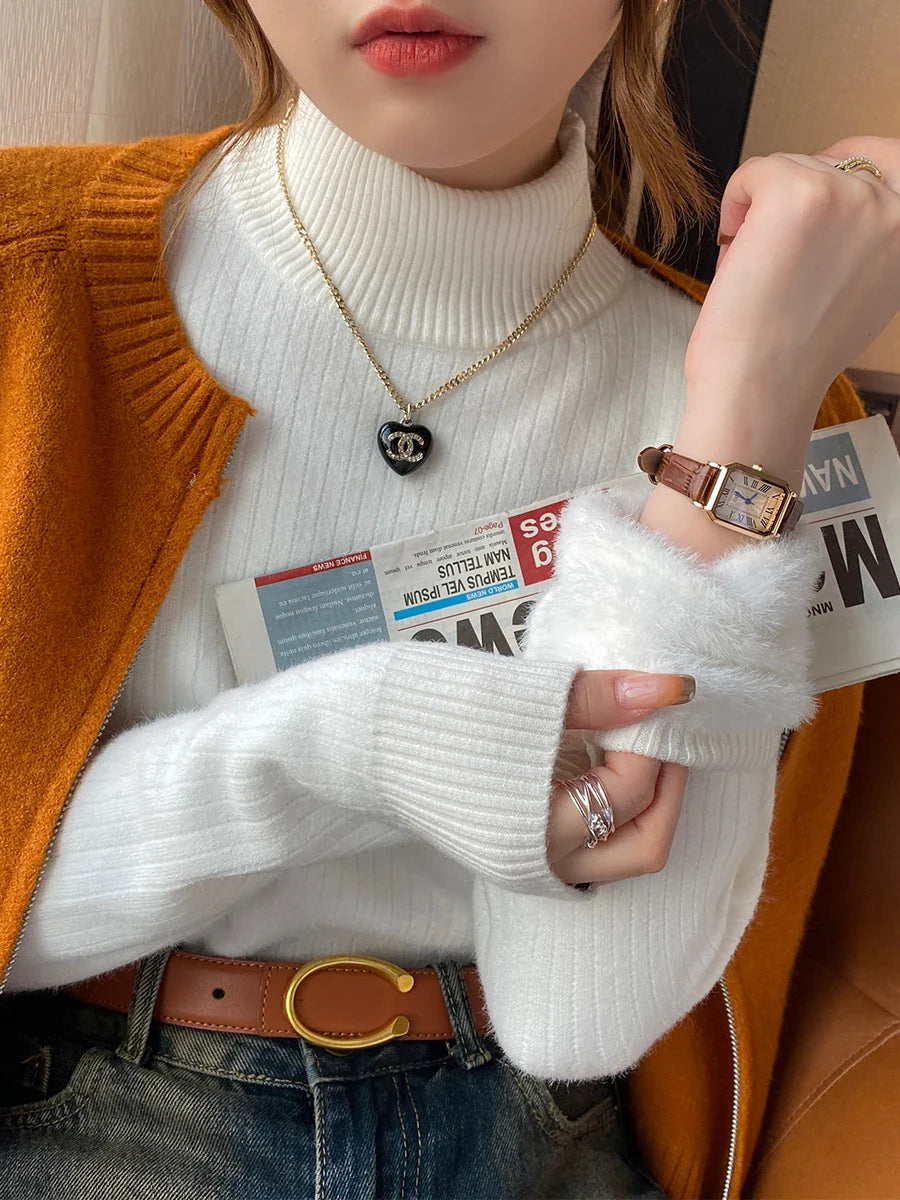 Casaco Feminino com Forro de Veludo Engrossado