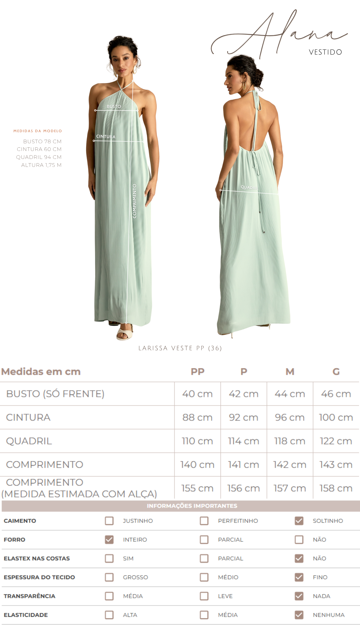 Vestido Alana Caqui