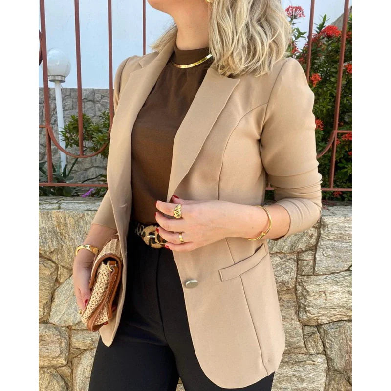 Blazer Feminino Alfaiataria Acinturado Elegance