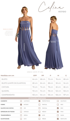 Vestido Celina Azul