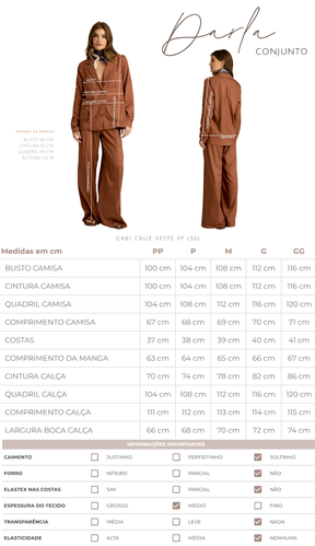 Conjunto Darla Cinza