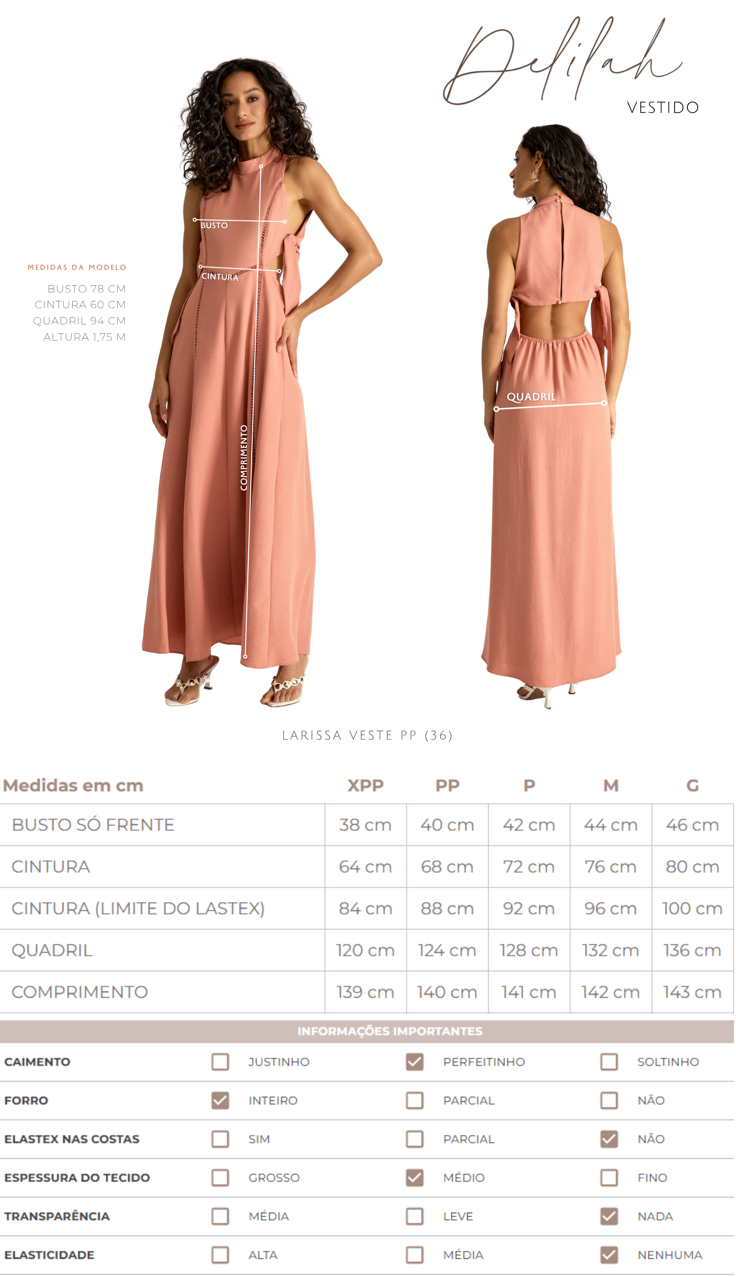 Vestido Delilah Rosê