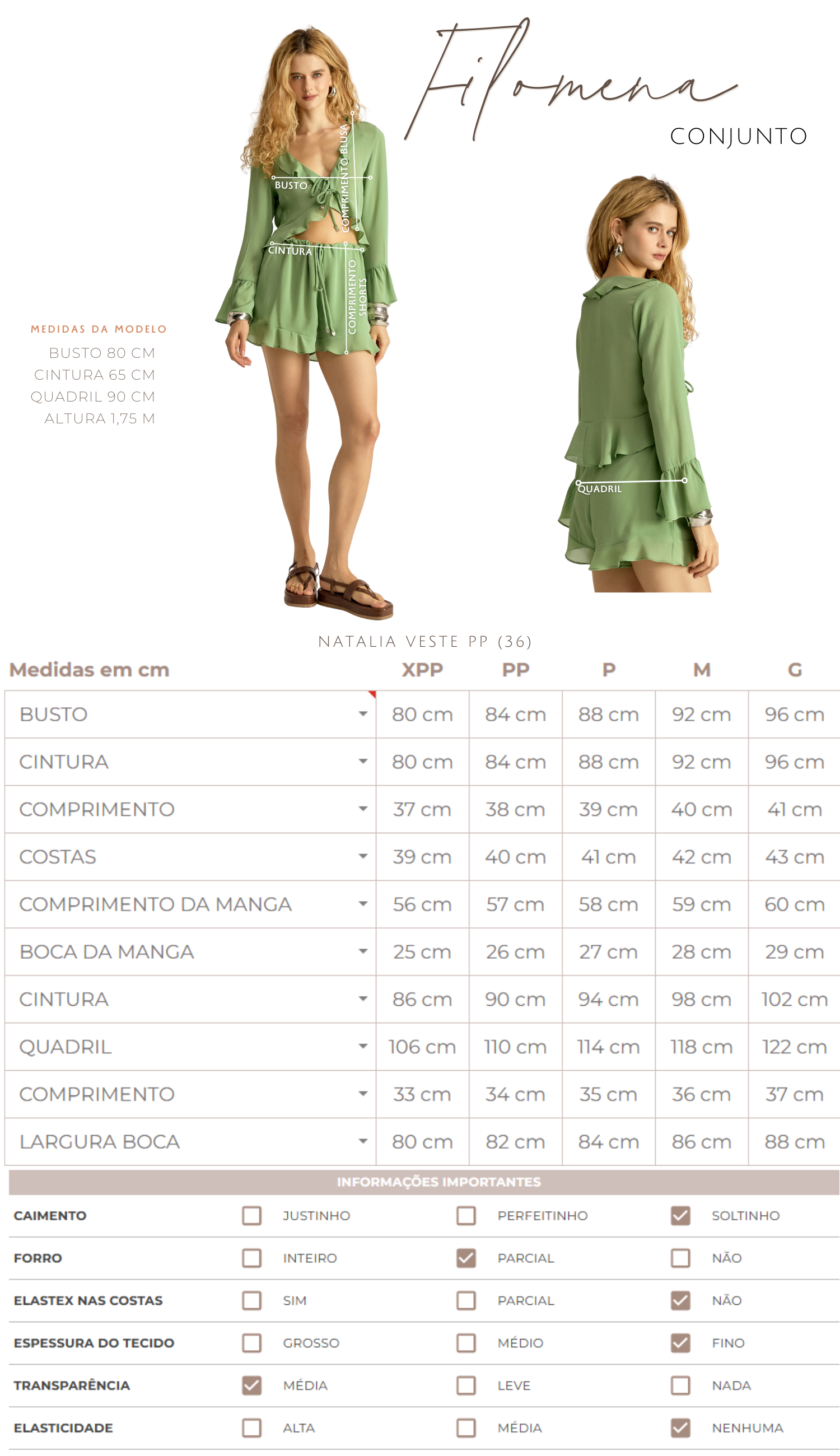 Conjunto Filomena Mocha